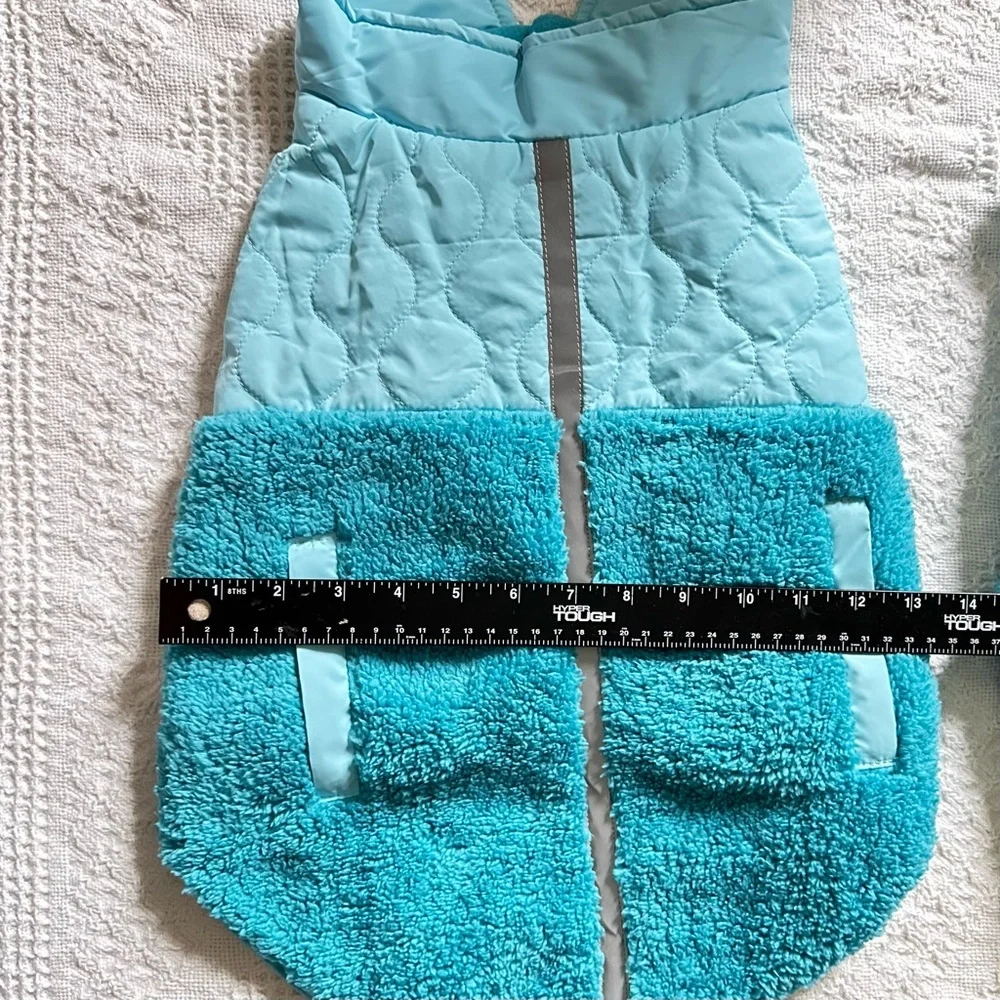 🔵 Set of 2 Vibrant Life Pet Coats Dog Jackets Size Medium Sherpa Teal Blue